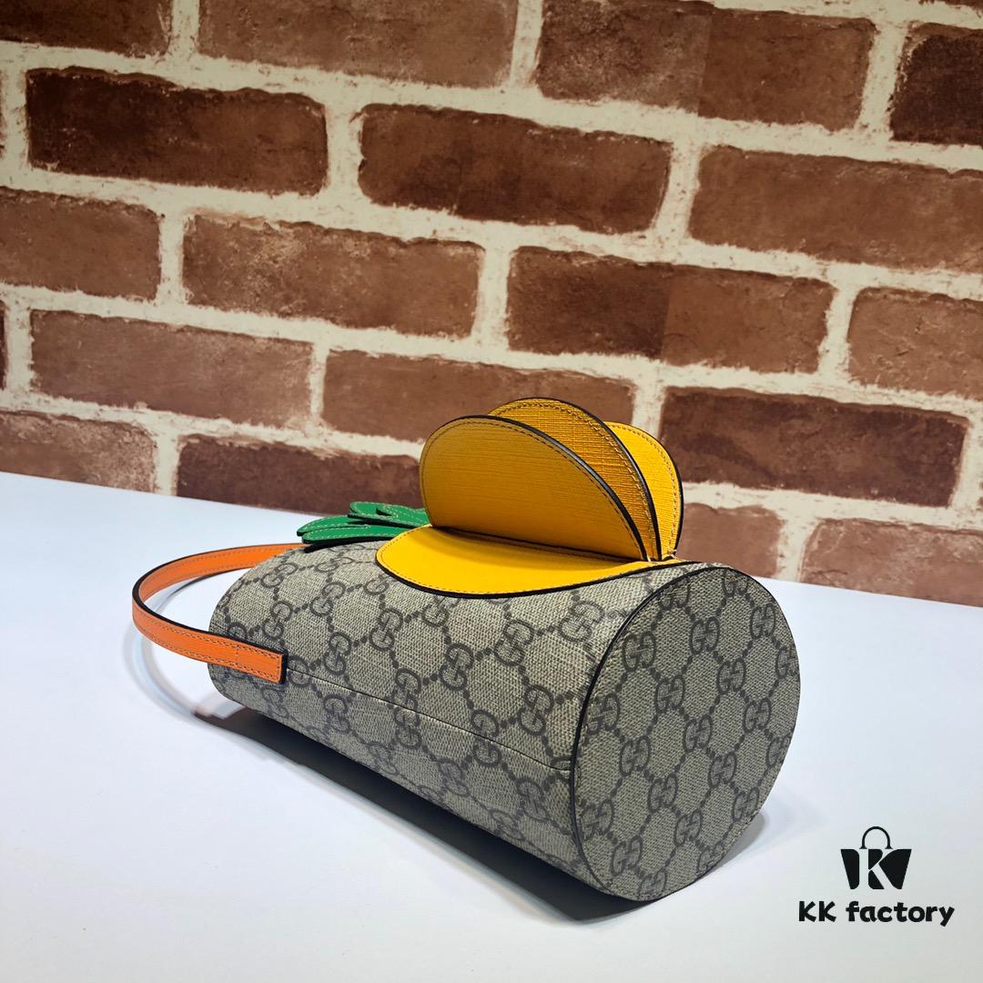 6930903e6e68136f4d9a98c7 GUCCI High-End Original Order, Top Quality, Real Photos! Model No. 580850 Pineapple Bag, Dimensions: 19cm (W) x 17cm (H) x 11cm (D), In Stock