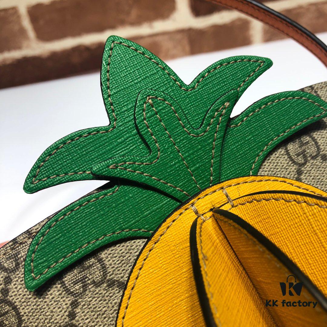 6930903e6e68136f4d9a98c9 GUCCI High-End Original Order, Top Quality, Real Photos! Model No. 580850 Pineapple Bag, Dimensions: 19cm (W) x 17cm (H) x 11cm (D), In Stock