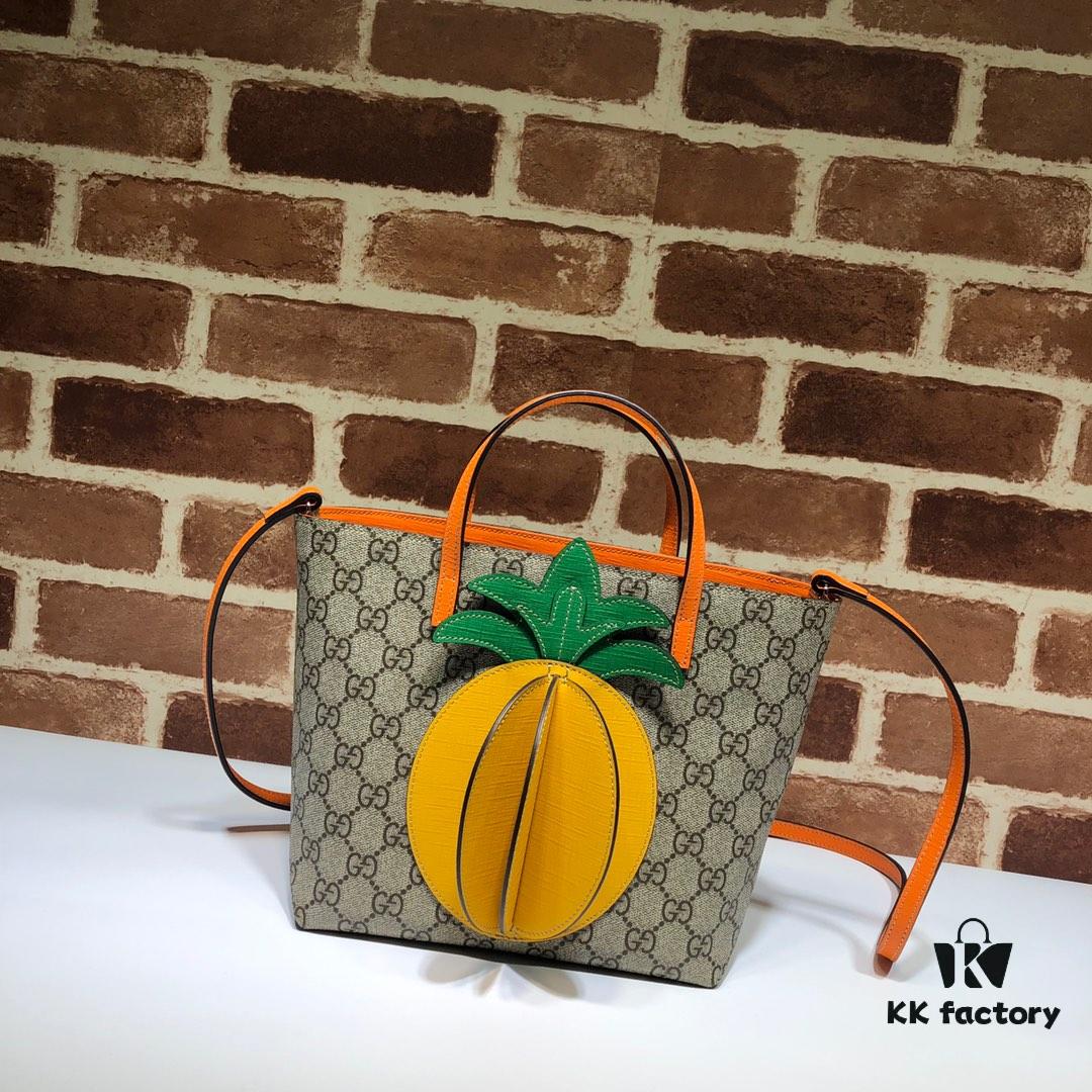 693090416e68136f4d9a98ce GUCCI New Arrival Cabinet Quality, Top Original Single Item, Actual Photos! Model No. 585933 Pineapple Bag, Size: 21cm (W) x 20cm (H) x 10cm (Side Width), Ready Stock