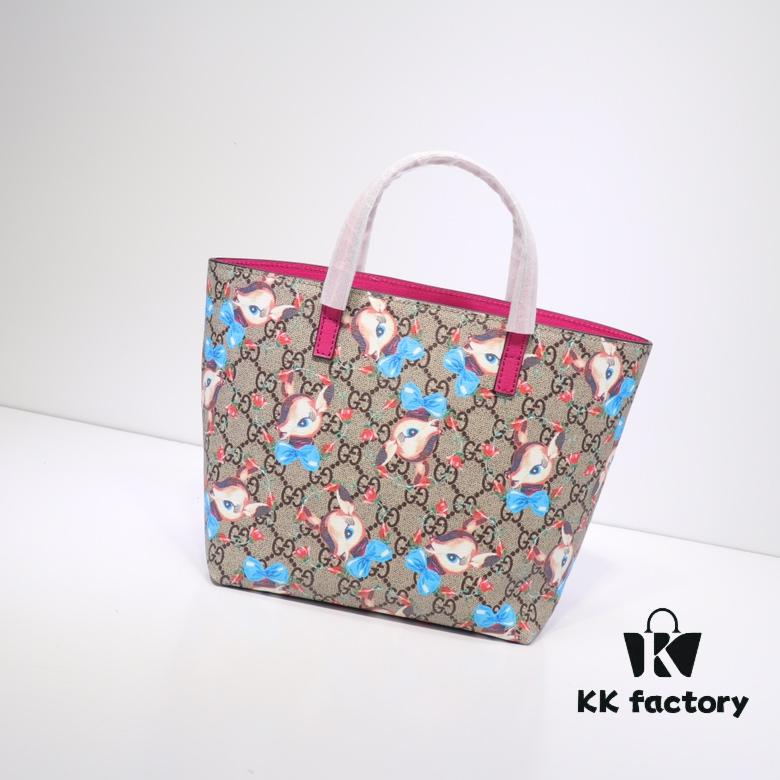 GUCCI Hot-Selling Item, Authentic Quality, Top-Tier Original Order Goods, Real Product Photos, Stylish Tote Bag, Model No.: 410812 Deer Head Design, Size: 21x20x10cm! In Stock for Immediate Shipment!