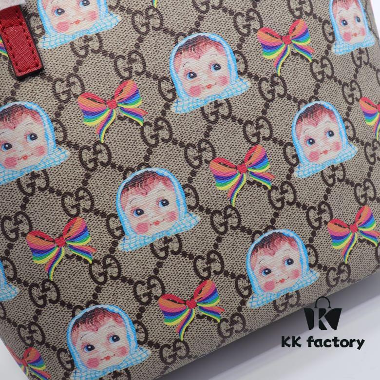 693090526e68136f4d9a98f9 GUCCI Hot-Selling Item, Authentic Store Quality, Top-Tier Original Order Goods, Real Photo Fashion Handbag, Model No.: 410812 Kids Head Design, Size: 21x20x10cm! In Stock Ready to Ship!