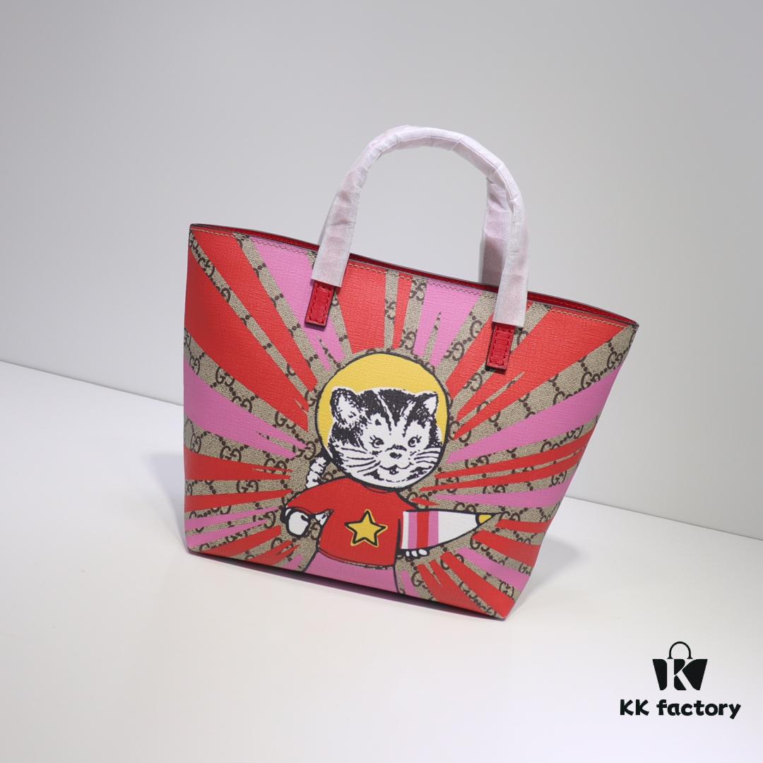 693090586e68136f4d9a9907 GUCCI Hot-Selling Item, Boutique Quality, Top-Grade Original Order Goods, Real Photo Fashion Tote Bag, Model No.: 410812 Cartoon Cat, Size: 21x20x10cm! In Stock for Immediate Shipping