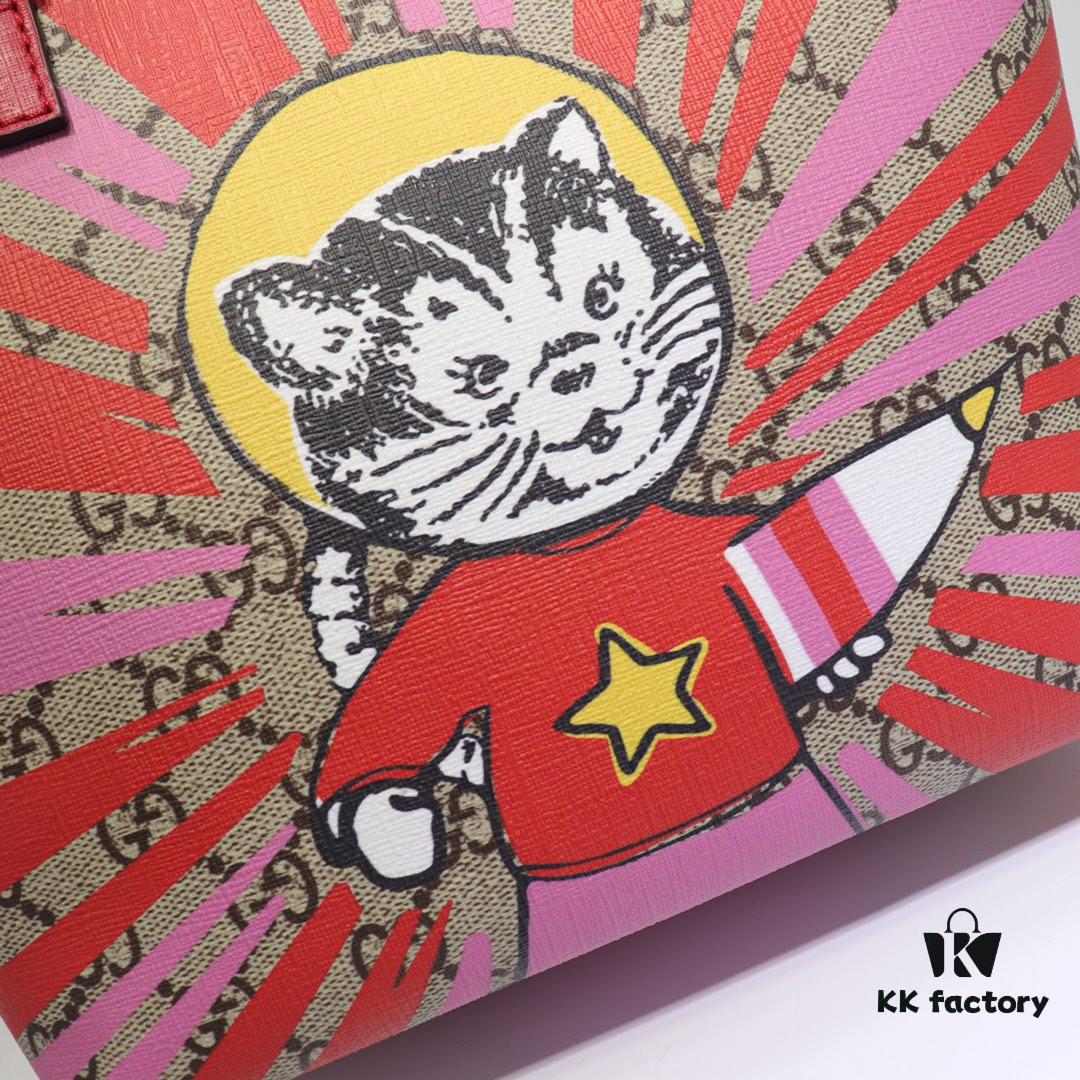 693090586e68136f4d9a9908 GUCCI Hot-Selling Item, Boutique Quality, Top-Grade Original Order Goods, Real Photo Fashion Tote Bag, Model No.: 410812 Cartoon Cat, Size: 21x20x10cm! In Stock for Immediate Shipping