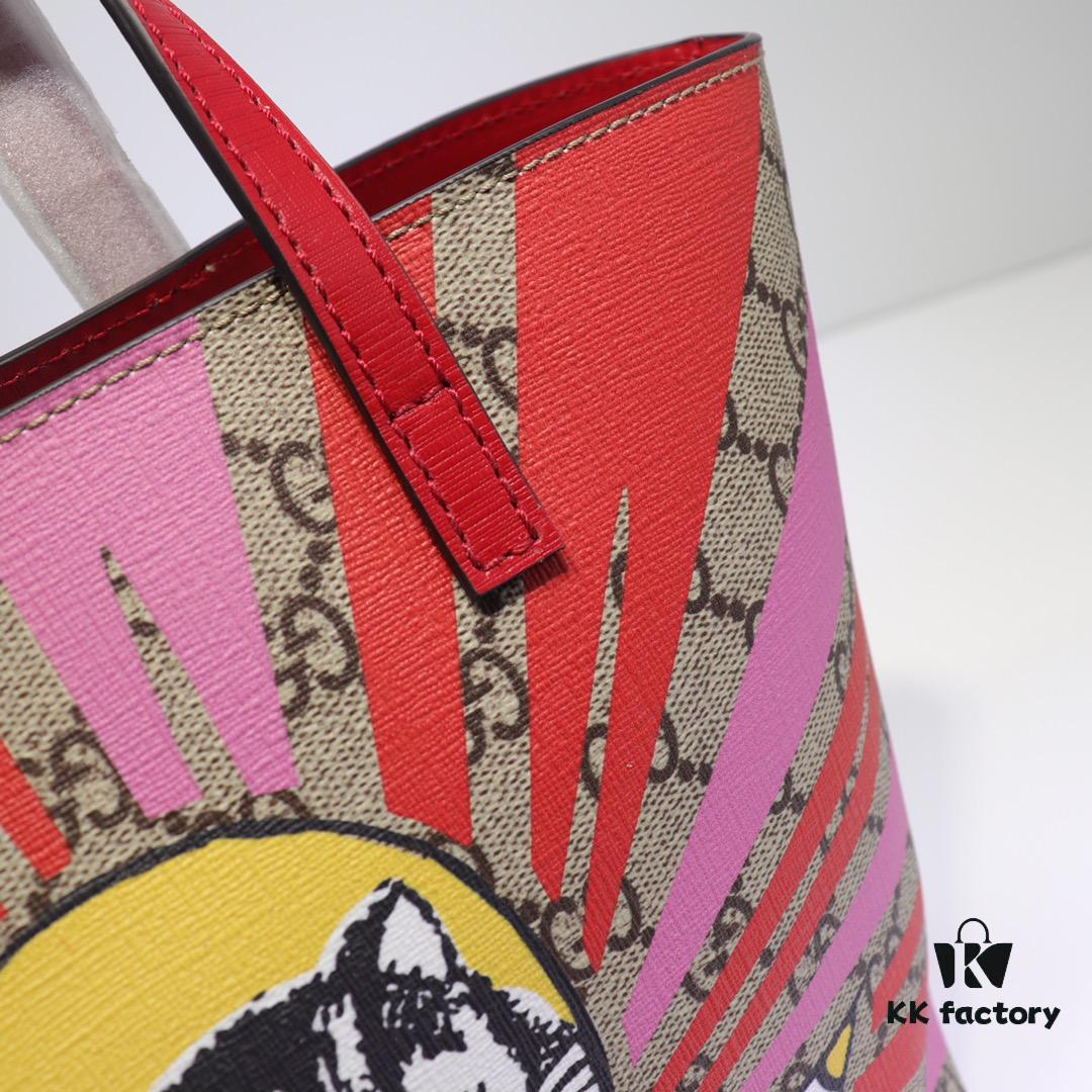 693090586e68136f4d9a9909 GUCCI Hot-Selling Item, Boutique Quality, Top-Grade Original Order Goods, Real Photo Fashion Tote Bag, Model No.: 410812 Cartoon Cat, Size: 21x20x10cm! In Stock for Immediate Shipping