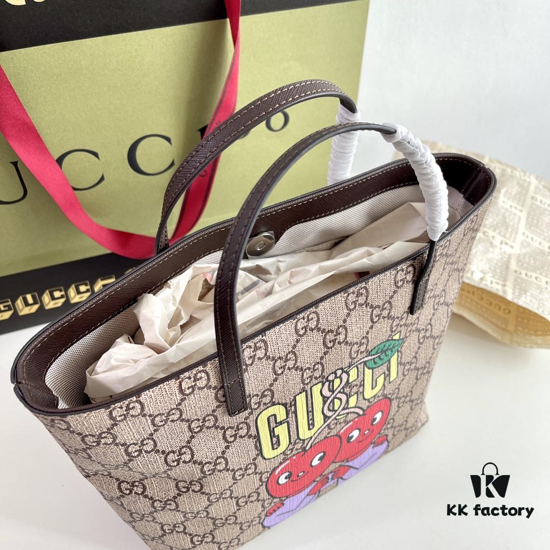 GUCCI Latest Teddy Bear Bag, Retail Quality, Top Original Stock, Real Photos, Stylish Handbag, Model No.: 410812 Little Cherry, Size: 21 x 20 x 10 cm