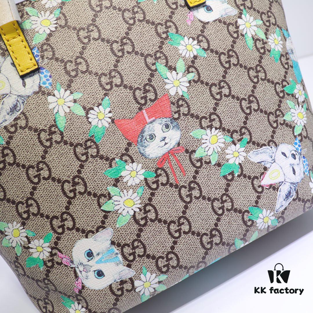 693090936e68136f4d9a9987 GUCCI Hot-Selling Item, Boutique Quality, Top-Quality Original Order Goods, Real Product Photos, Stylish Tote Bag, Model No.: 410812 Flower Cat, Dimensions: 21x20x10cm! In Stock for Immediate Shipment