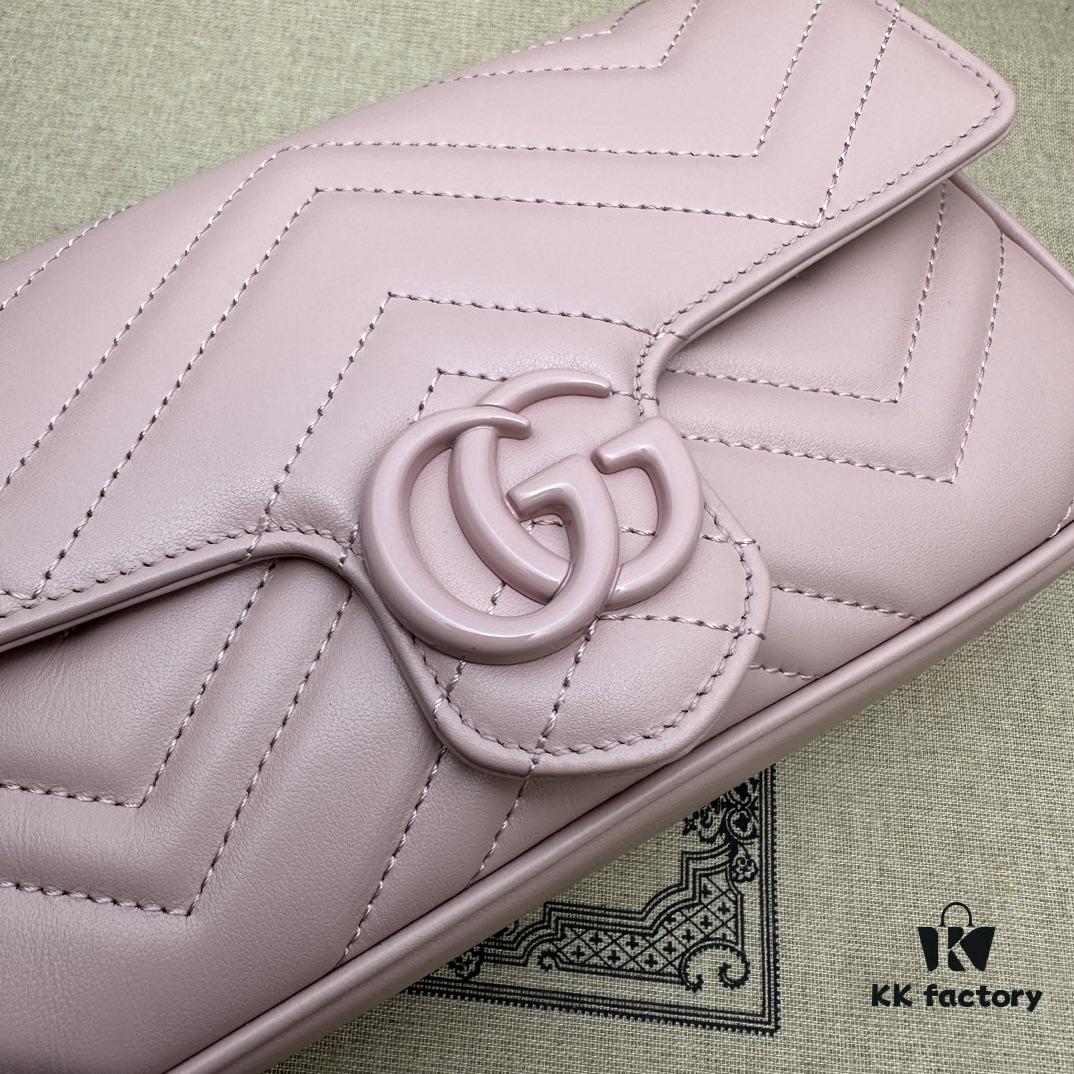 693090b56e68136f4d9a99cf GUCCI New Arrival Cabinet Quality, Top Original Single Item, Real Photos. Model No. 751526 Pink with White, Size 21×12×5 cm (W×H×D), In Stock Ready to Ship
