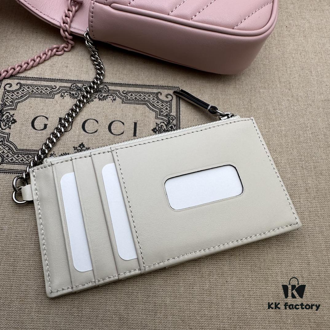 693090b76e68136f4d9a99d2 GUCCI New Arrival Cabinet Quality, Top Original Single Item, Real Photos. Model No. 751526 Pink with White, Size 21×12×5 cm (W×H×D), In Stock Ready to Ship