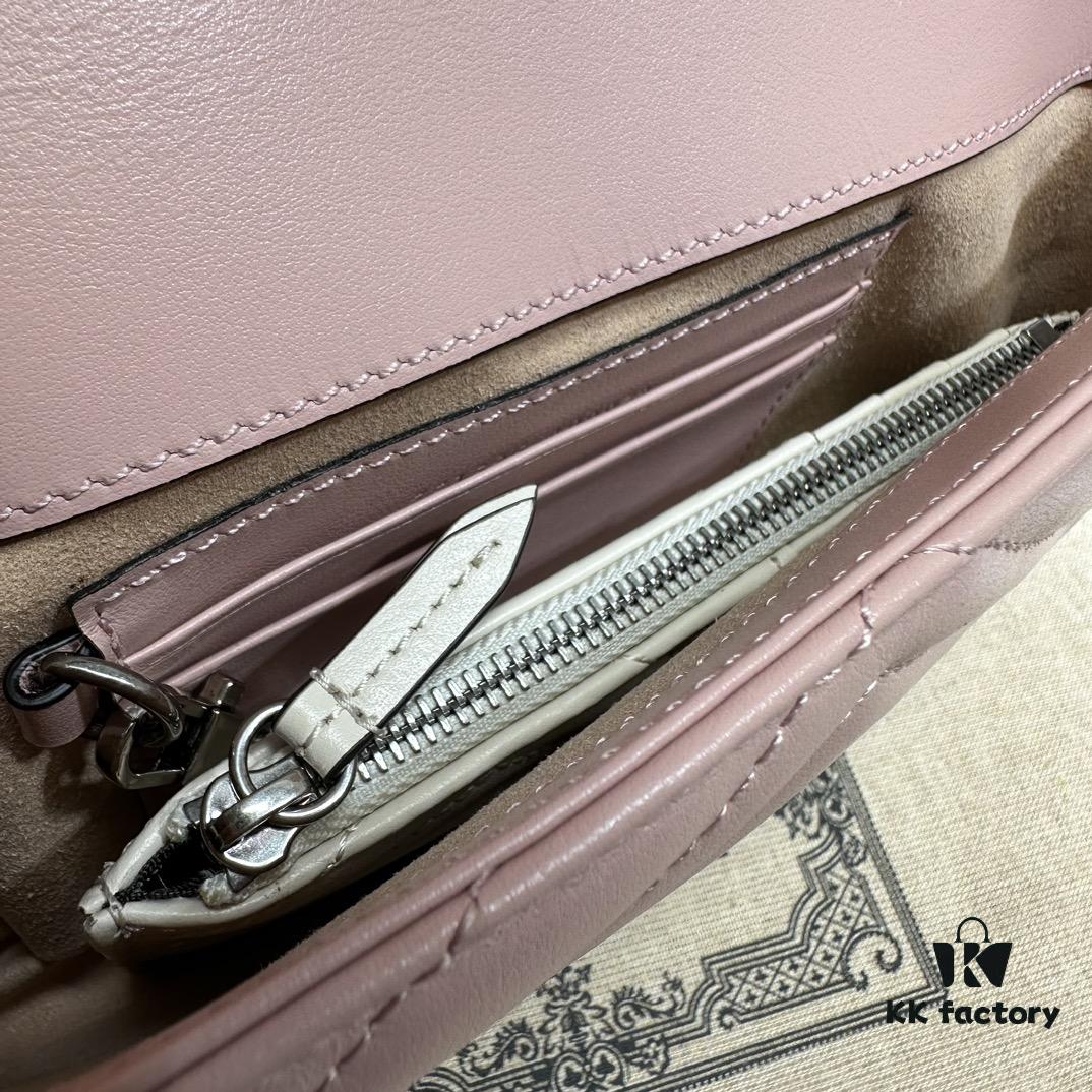 693090b76e68136f4d9a99d4 GUCCI New Arrival Cabinet Quality, Top Original Single Item, Real Photos. Model No. 751526 Pink with White, Size 21×12×5 cm (W×H×D), In Stock Ready to Ship