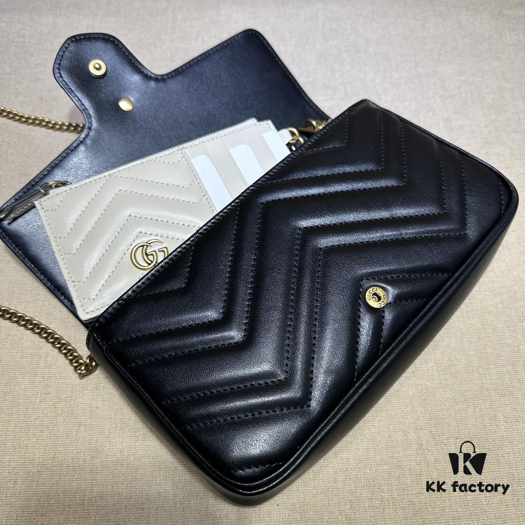 693090ba6e68136f4d9a99d8 GUCCI New Arrival Cabinet Quality, Top Original Single Item, Real Photos. Model No. 751526 Black with White, Dimensions 21×12×5 cm, In Stock for Immediate Shipment