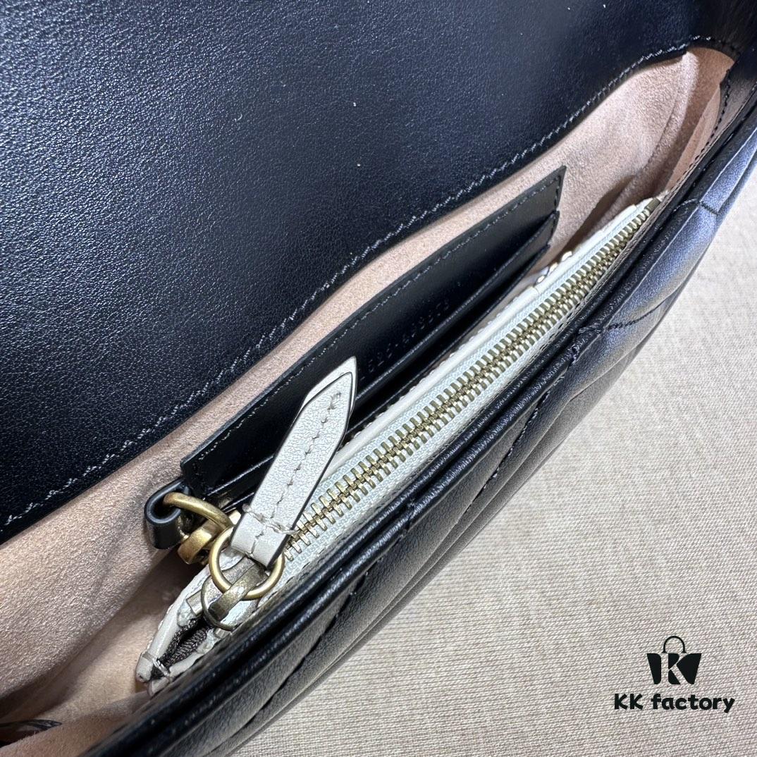 693090bc6e68136f4d9a99dc GUCCI New Arrival Cabinet Quality, Top Original Single Item, Real Photos. Model No. 751526 Black with White, Dimensions 21×12×5 cm, In Stock for Immediate Shipment