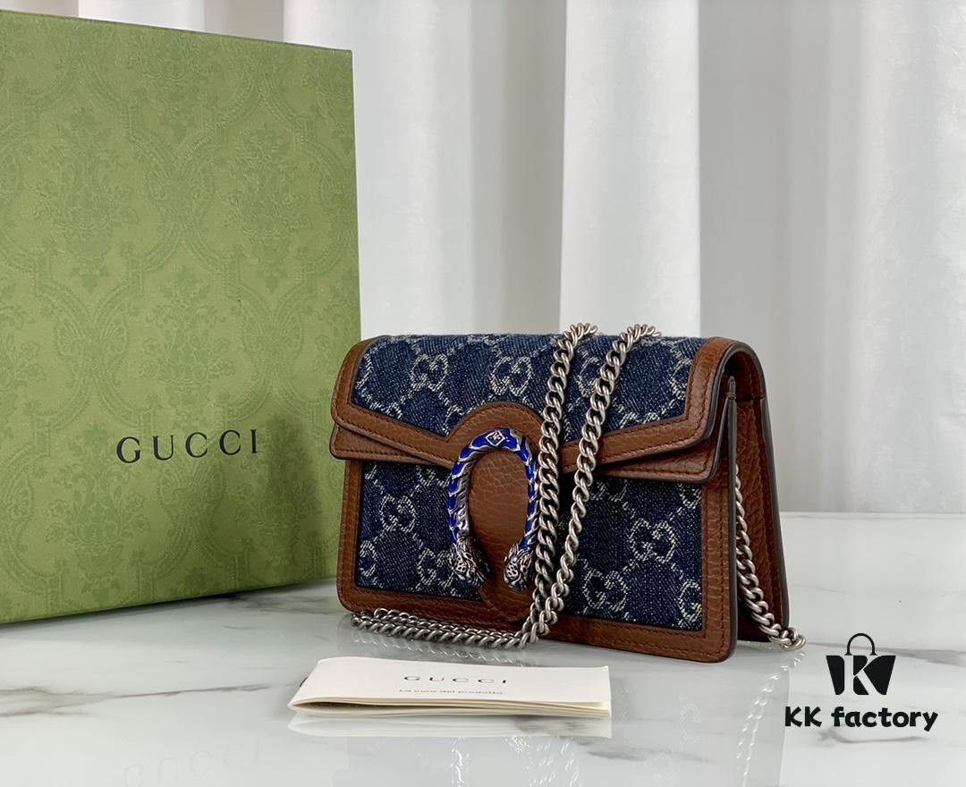 693090c76e68136f4d9a99f2 GUCCI New Arrival High-Quality Authentic Stock, Top-Tier Original Order Item, Real Photo, Model No. 476432 Blue Denim Fabric, Size 16.5x10x4.5, In Stock Ready to Ship