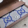 693090d56e68136f4d9a9a0a GUCCI New Arrival Cabinet Quality, Top Original Single Item, Real Photo, Model No. 476432 Blue Fabric Blue Leather, Size 16.5x10x4.5, In Stock Ready to Ship