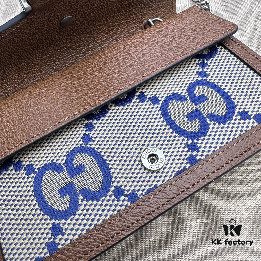 693090d56e68136f4d9a9a0a GUCCI New Arrival Cabinet Quality, Top Original Single Item, Real Photo, Model No. 476432 Blue Fabric Blue Leather, Size 16.5x10x4.5, In Stock Ready to Ship