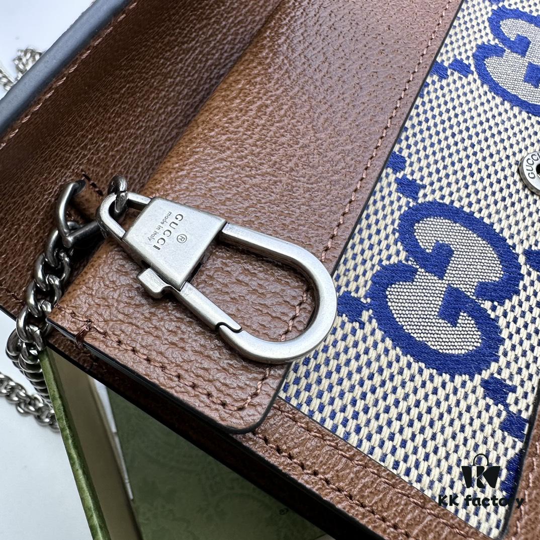 693090d56e68136f4d9a9a0b GUCCI New Arrival Cabinet Quality, Top Original Single Item, Real Photo, Model No. 476432 Blue Fabric Blue Leather, Size 16.5x10x4.5, In Stock Ready to Ship