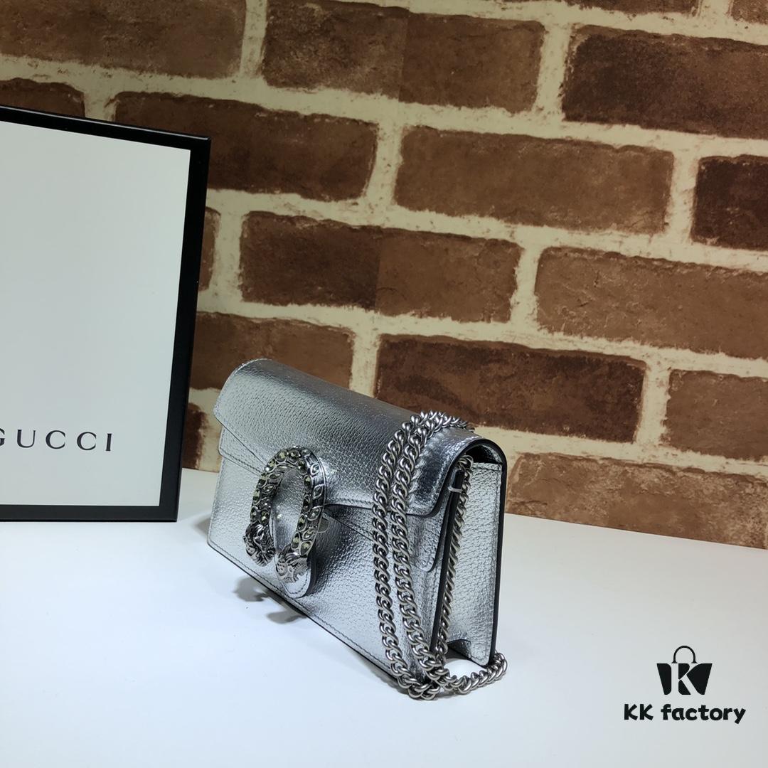 693090e66e68136f4d9a9a2f GUCCI Counter Quality, Top Original Single Item, Actual Photos! Model No. 476432 Silver, Size: 16.5 x 10 x 4.5 cm