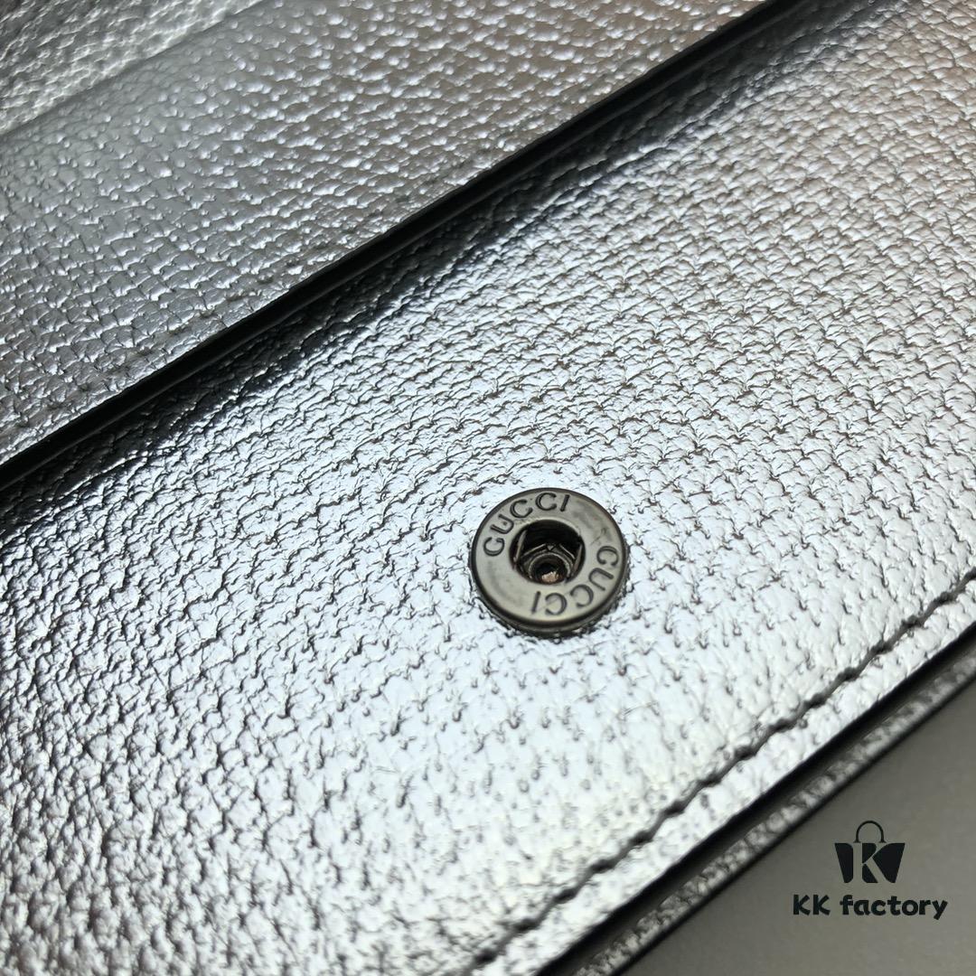 693090eb6e68136f4d9a9a32 GUCCI Counter Quality, Top Original Single Item, Actual Photos! Model No. 476432 Silver, Size: 16.5 x 10 x 4.5 cm