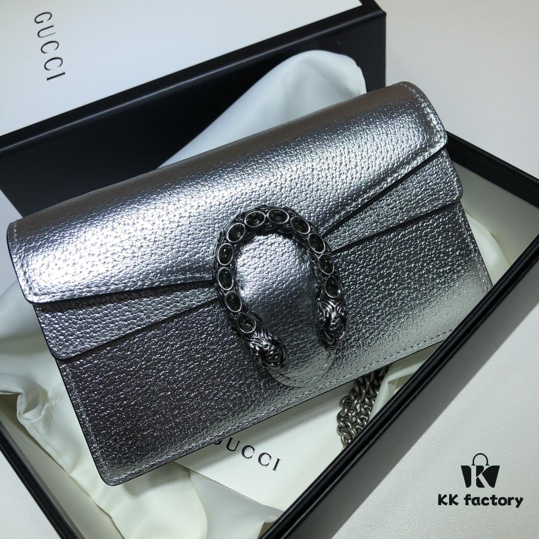 693090ec6e68136f4d9a9a39 GUCCI Counter Quality, Top Original Single Item, Actual Photos! Model No. 476432 Silver, Size: 16.5 x 10 x 4.5 cm