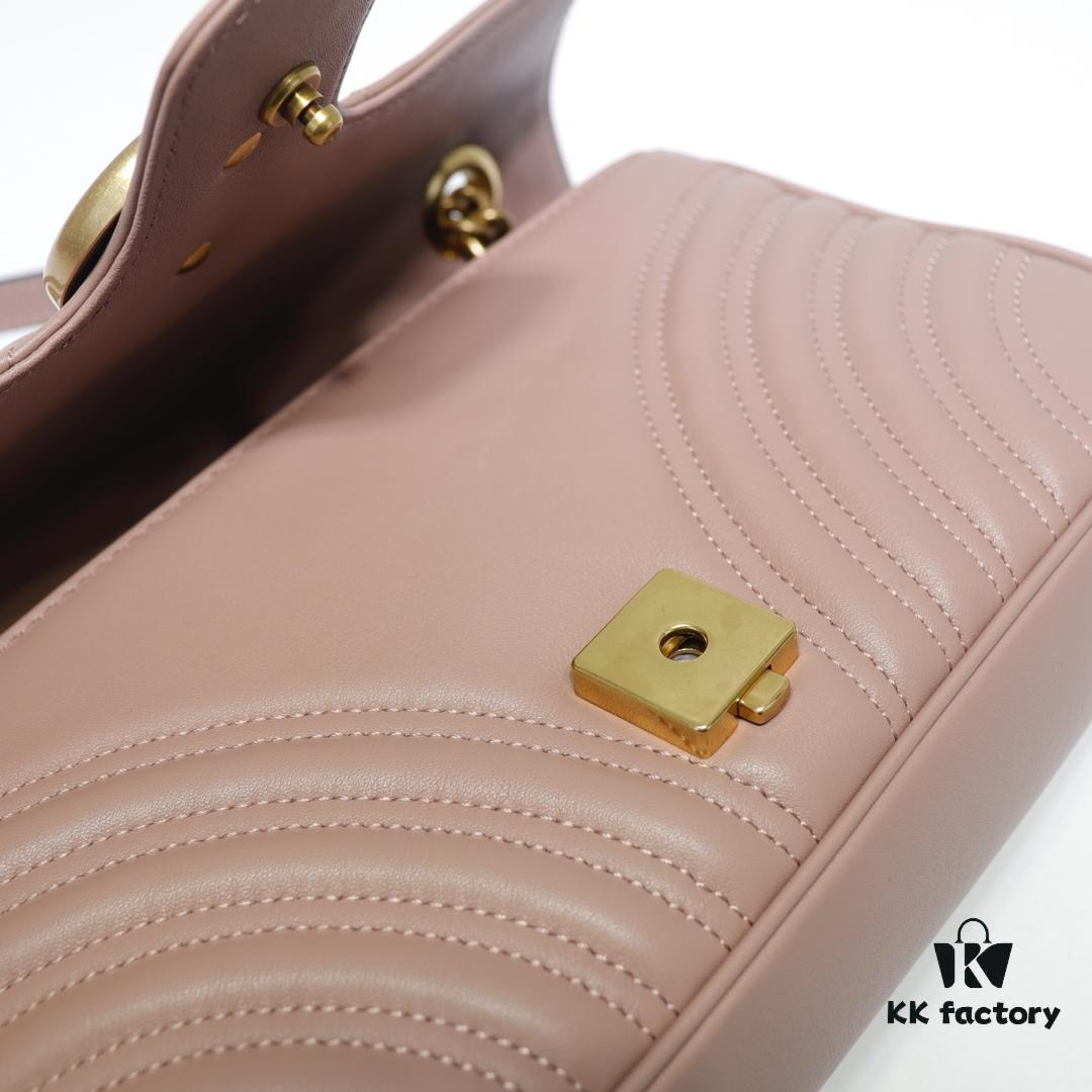 GUCCI New Arrival High-Quality Authentic Stock, Item No. 443497 Nude Pink, Dimensions: W26 x H15.5 x D6cm