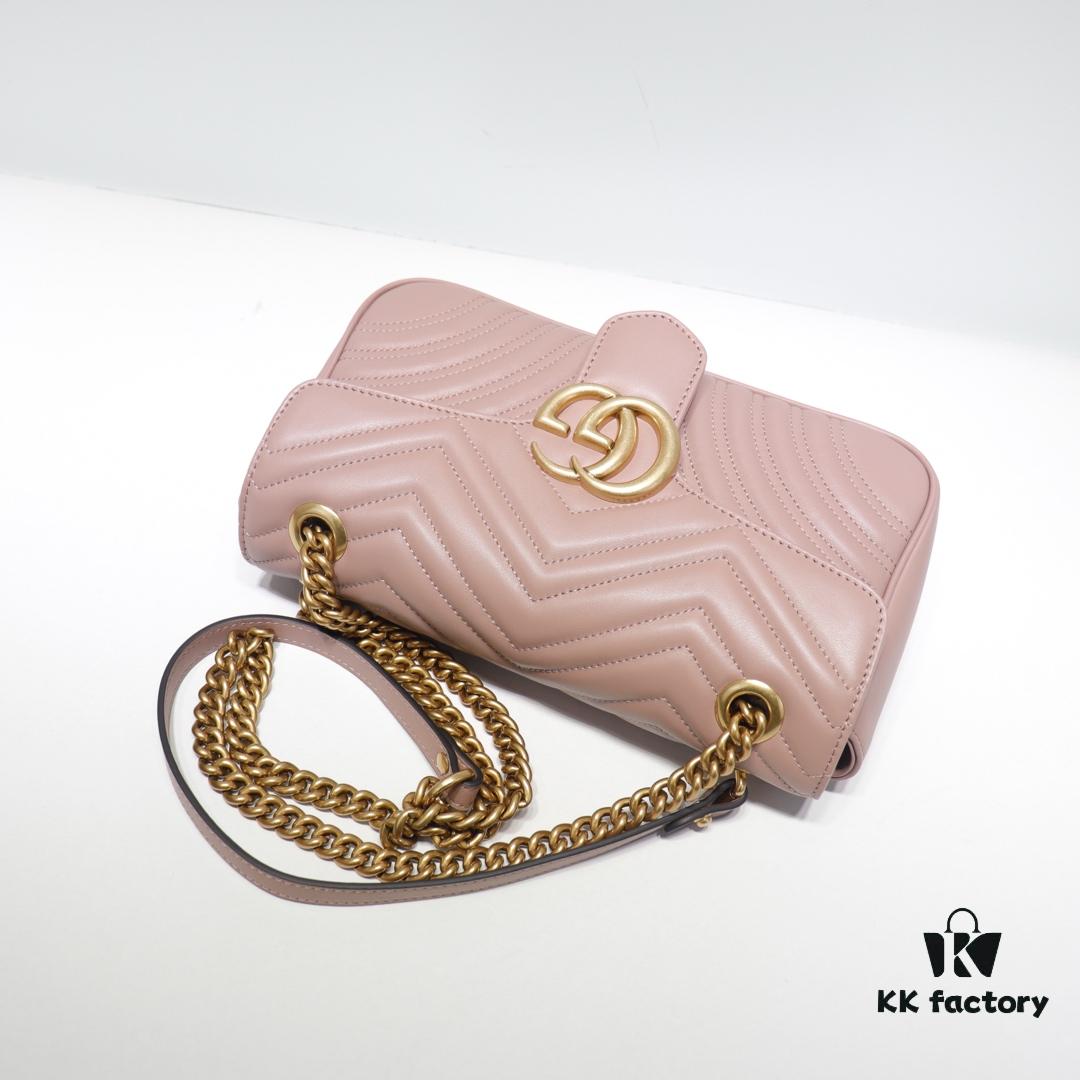 GUCCI New Arrival High-Quality Authentic Stock, Item No. 443497 Nude Pink, Dimensions: W26 x H15.5 x D6cm
