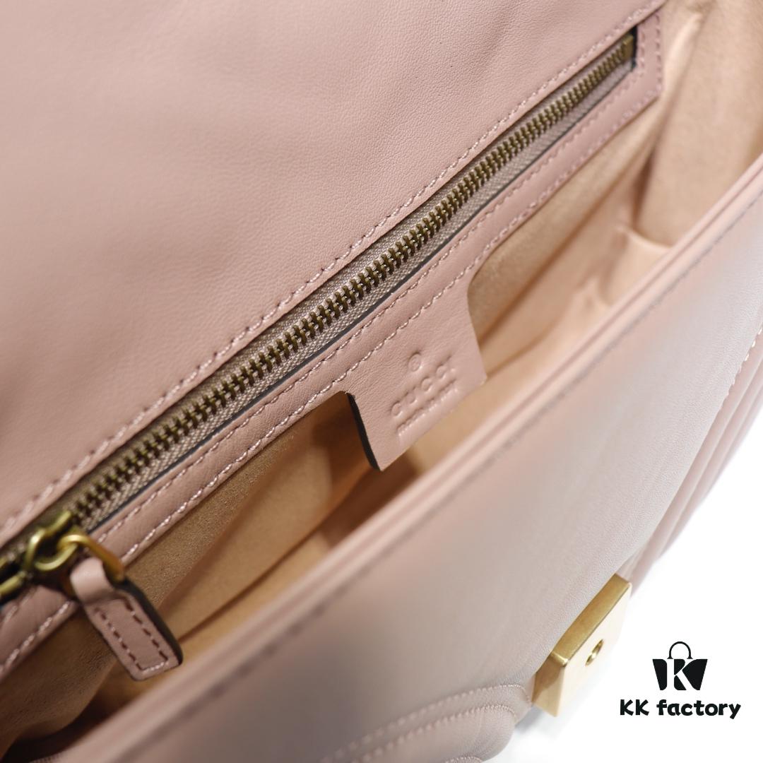 GUCCI New Arrival High-Quality Authentic Stock, Item No. 443497 Nude Pink, Dimensions: W26 x H15.5 x D6cm
