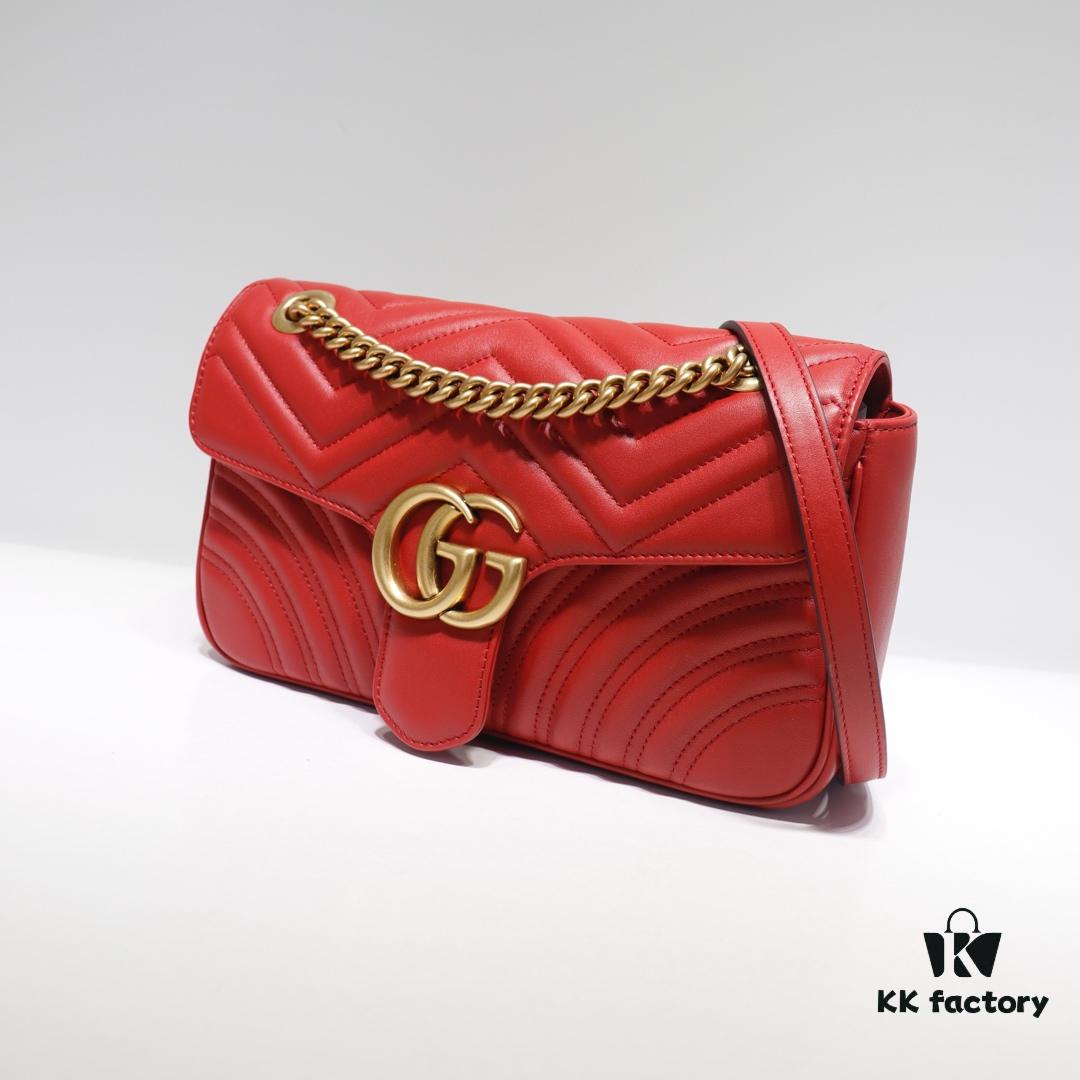 693091366e68136f4d9a9abb GUCCI New Arrival High-Quality Authentic Stock, Item No. 443497 in Bright Red, Dimensions: W26 x H15.5 x D6cm