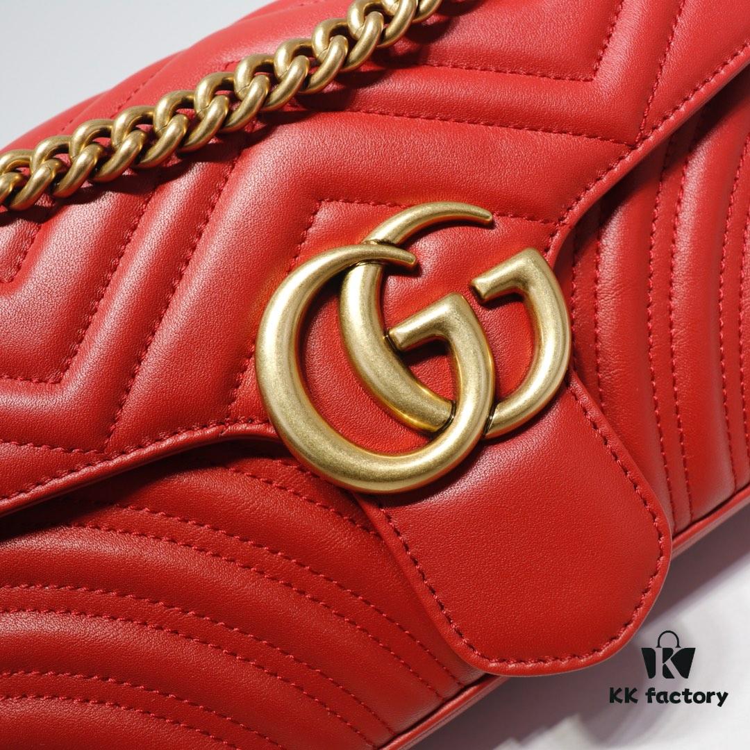 693091396e68136f4d9a9abd GUCCI New Arrival High-Quality Authentic Stock, Item No. 443497 in Bright Red, Dimensions: W26 x H15.5 x D6cm