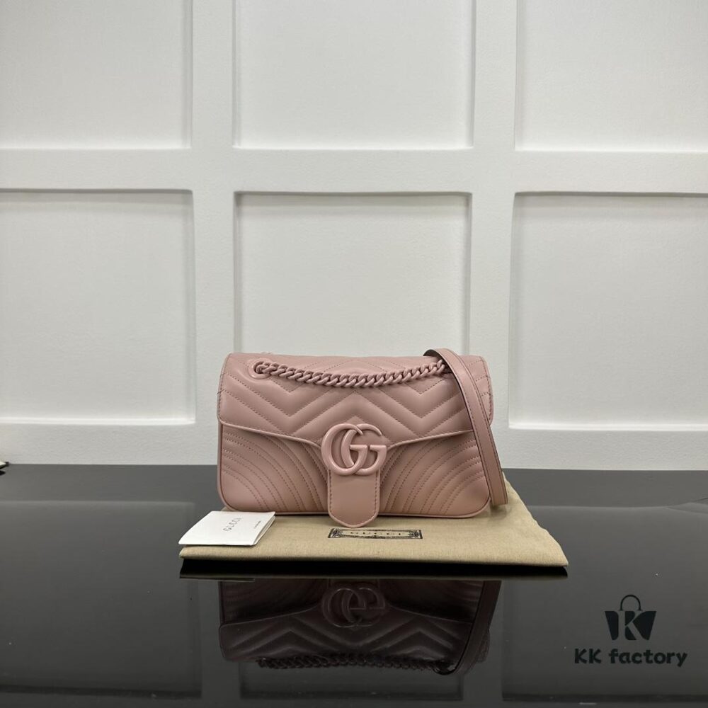 6930913a6e68136f4d9a9ac0 GUCCI New Arrival Cabinet Quality, Top Original Single Item, Real Photo, Model No. 443497 Pink with Pink Hardware, Size: W26 x H15.5 x D6cm, In Stock
