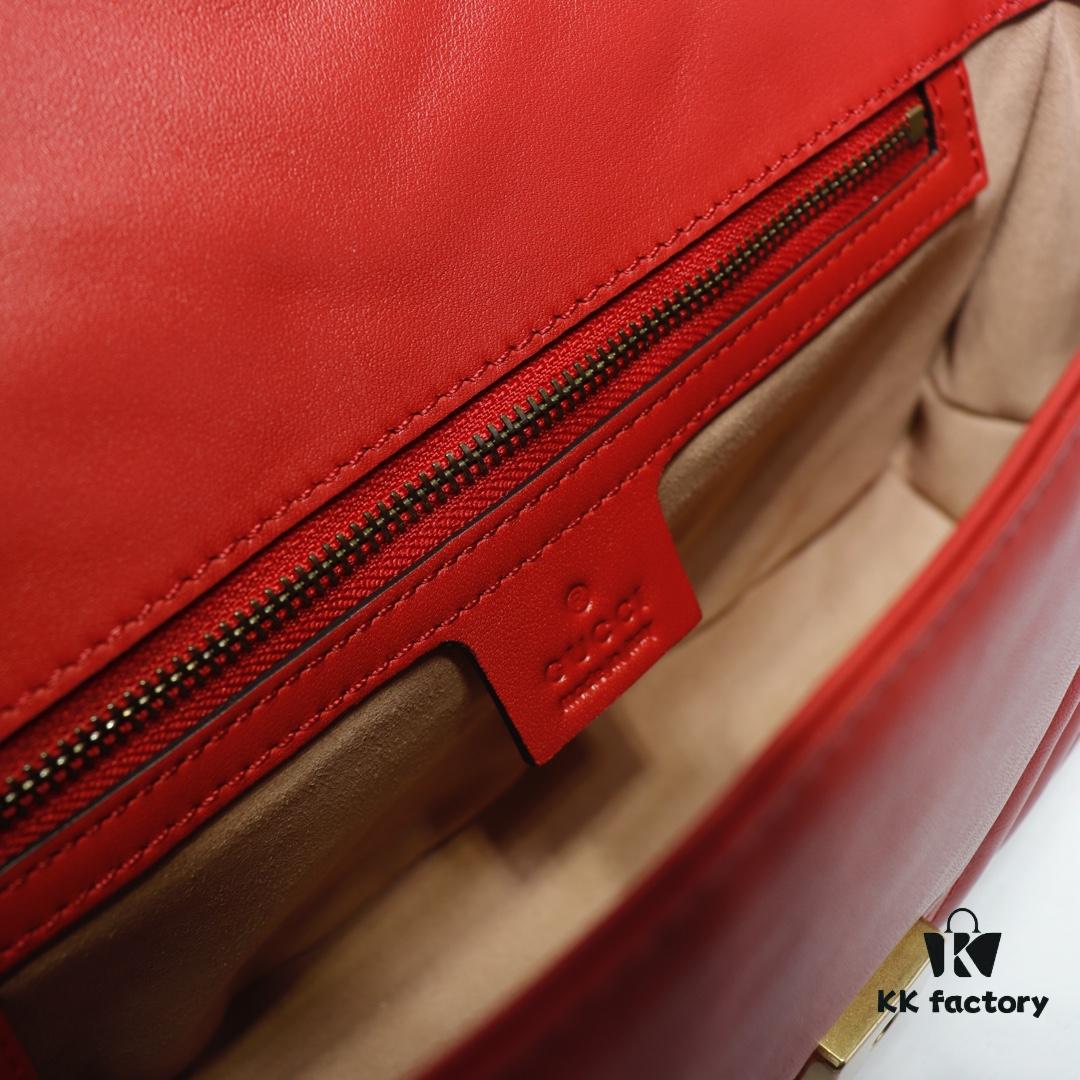 6930913a6e68136f4d9a9ac2 GUCCI New Arrival High-Quality Authentic Stock, Item No. 443497 in Bright Red, Dimensions: W26 x H15.5 x D6cm