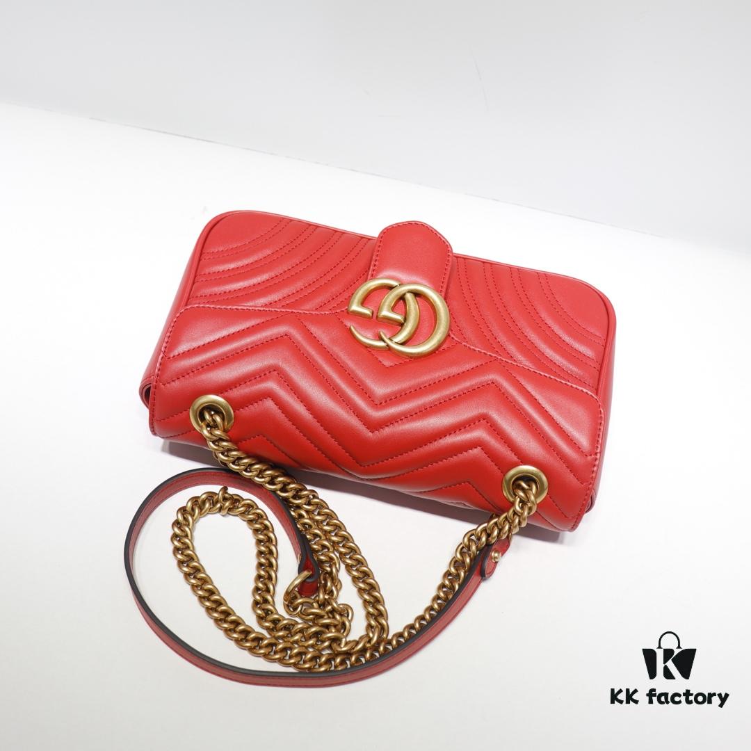 6930913a6e68136f4d9a9ac3 GUCCI New Arrival High-Quality Authentic Stock, Item No. 443497 in Bright Red, Dimensions: W26 x H15.5 x D6cm
