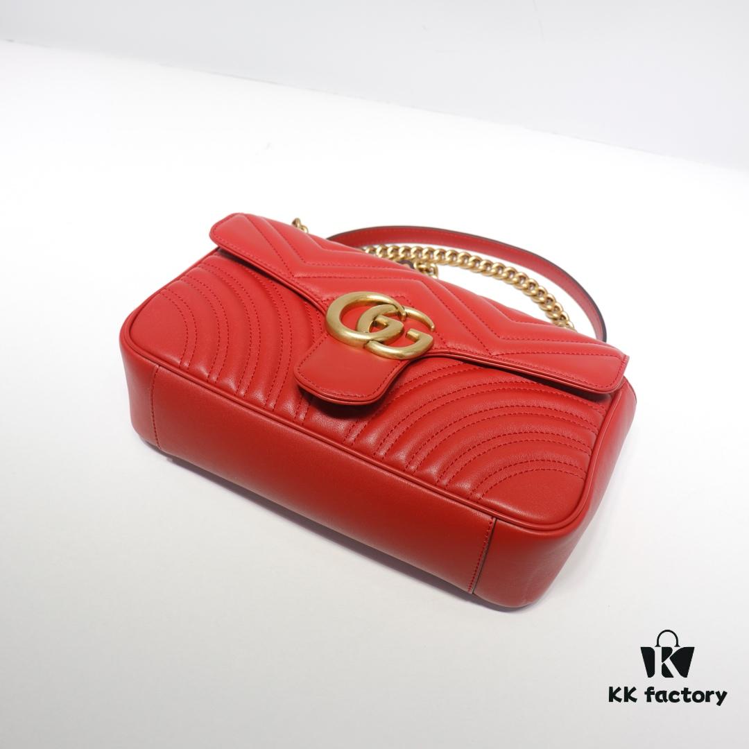 6930913a6e68136f4d9a9ac4 GUCCI New Arrival High-Quality Authentic Stock, Item No. 443497 in Bright Red, Dimensions: W26 x H15.5 x D6cm