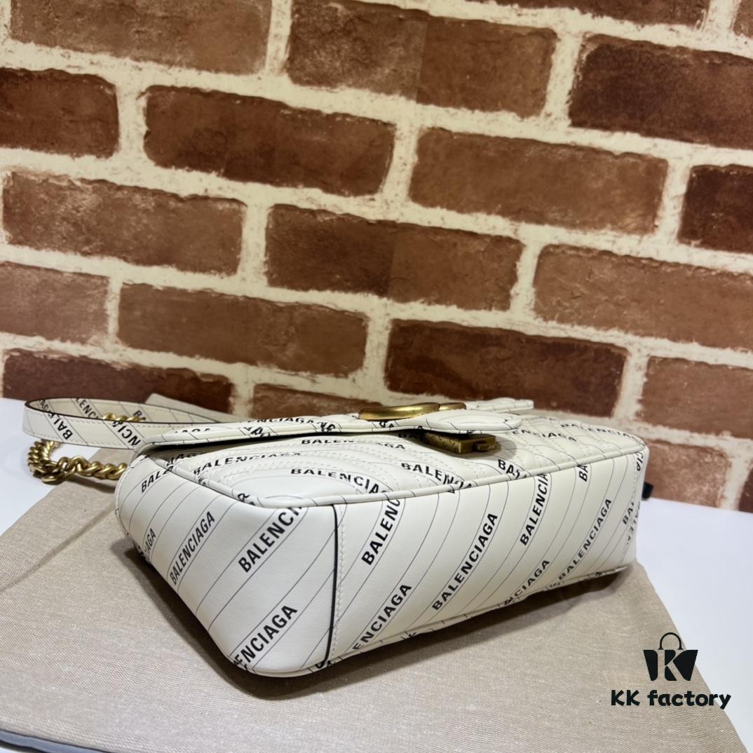6930914c6e68136f4d9a9ade GUCCI New Arrival High-Quality Authentic Stock, Top-Tier Original Order Item, Real Product Photos! Model No. 443497 White Leather Marmont, Dimensions: 26cm W x 15cm H x 7cm D, In Stock for Immediate Shipment