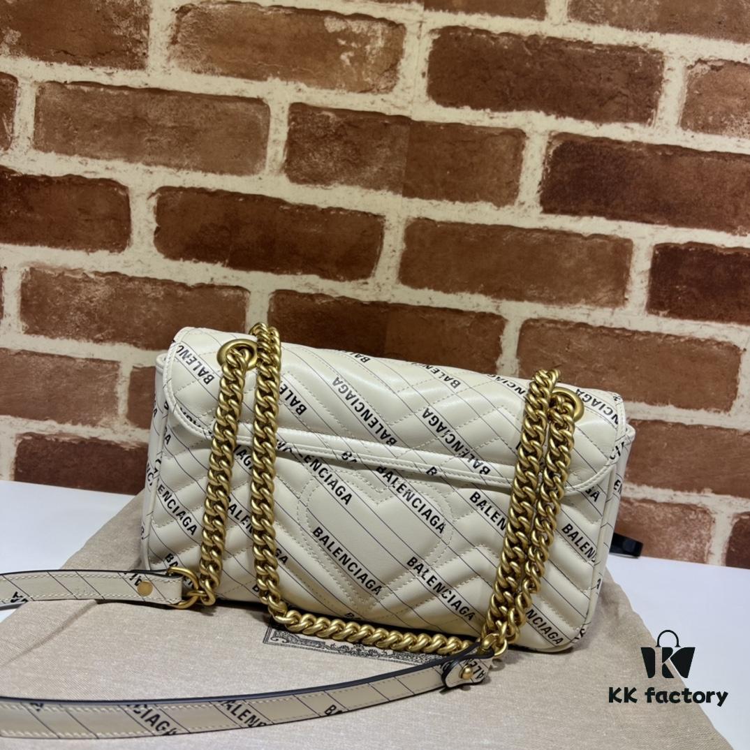 6930914c6e68136f4d9a9ae1 GUCCI New Arrival High-Quality Authentic Stock, Top-Tier Original Order Item, Real Product Photos! Model No. 443497 White Leather Marmont, Dimensions: 26cm W x 15cm H x 7cm D, In Stock for Immediate Shipment