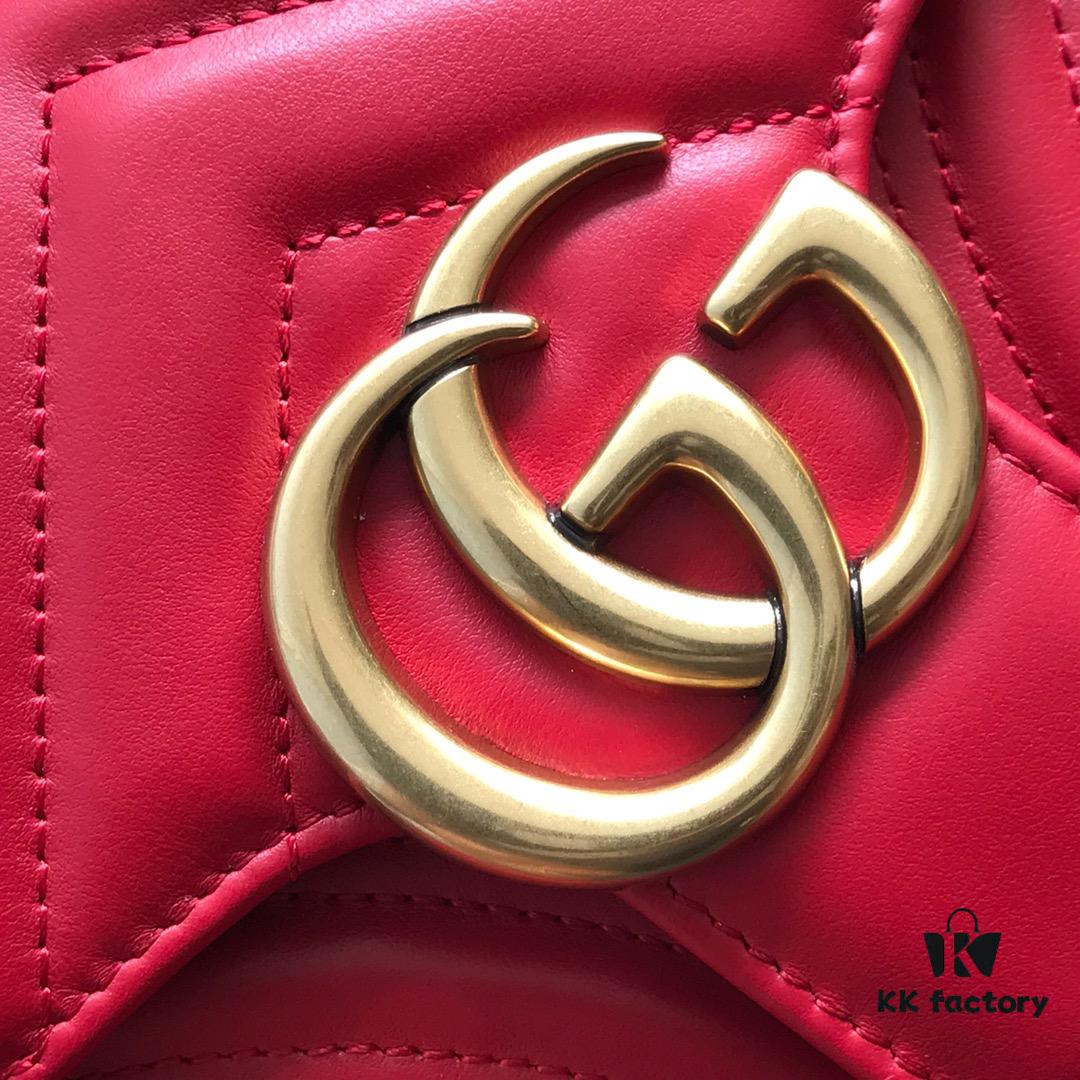 693091576e68136f4d9a9af2 Original Factory Leather 😊 GUCCI Italian Original Factory Leather, Counter Quality, Actual Item Photography. Model 443497 Bright Red, Size: 26*15*7cm, In Stock and Ready to Ship