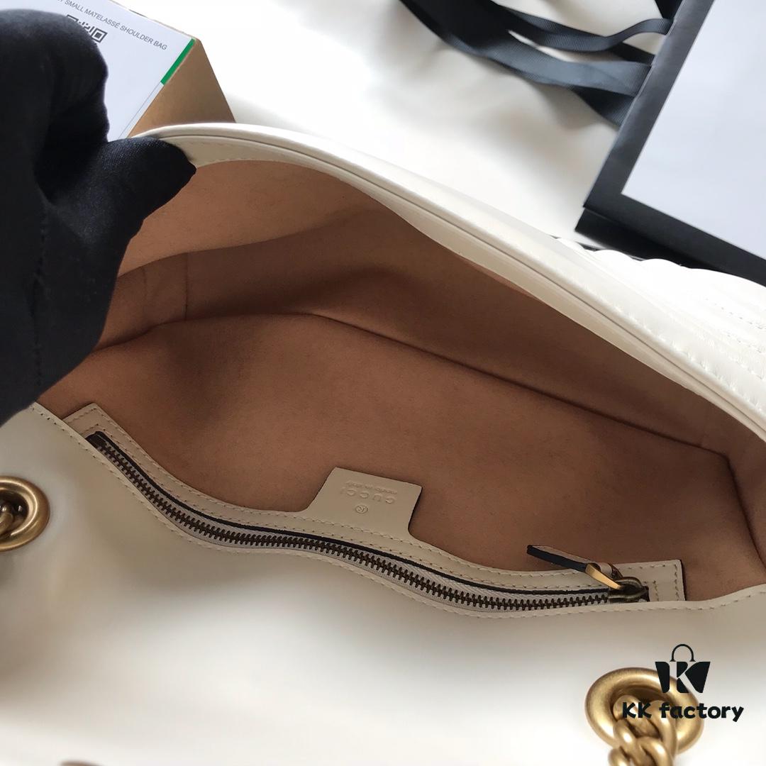 6930915d6e68136f4d9a9afc Original Factory Leather 😊 GUCCI Italian Original Leather, Boutique Quality, Actual Photos. Model 443497 White, Size: 26*15*7cm, In Stock and Ready to Ship