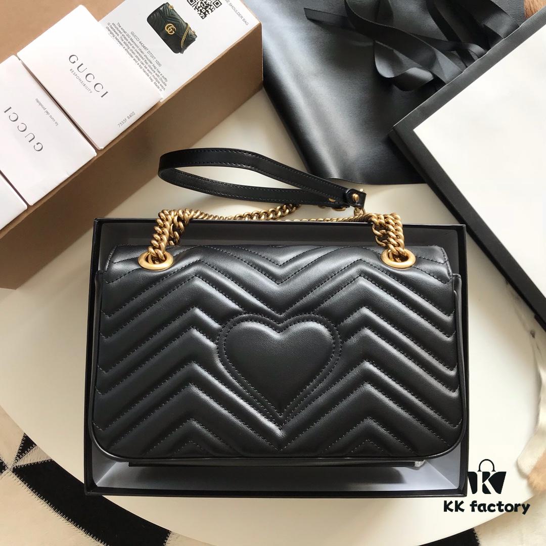 6930915f6e68136f4d9a9b00 Original Factory Leather 😊 GUCCI Italian Original Leather, Boutique Quality, Actual Item Photos. Model 443497 Black, Size: 26*15*7cm, In Stock and Ready to Ship