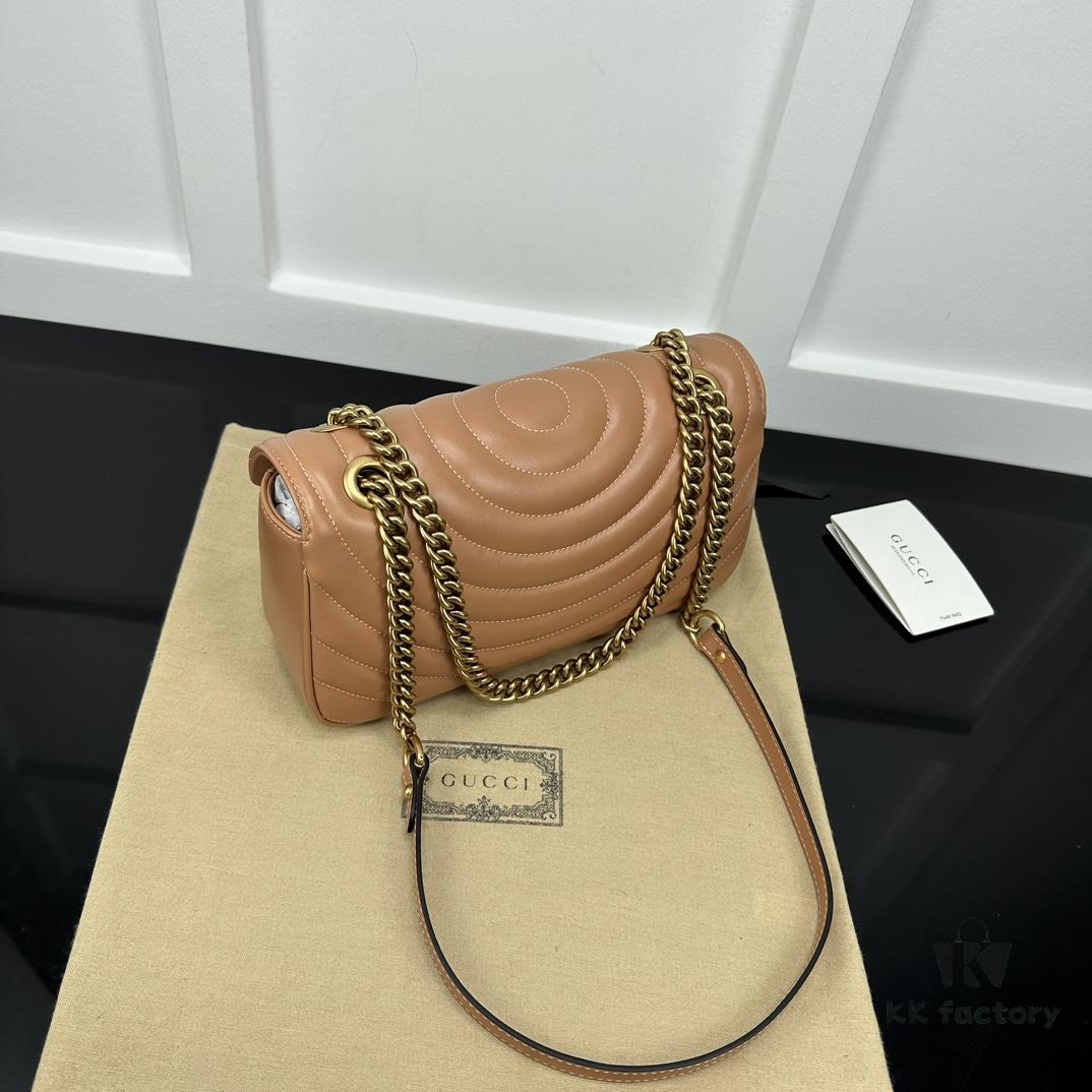 693091676e68136f4d9a9b0d GUCCI Counter Quality, Top Original Single Item, Actual Photos! Model No. 443497 Light Orange, Size: 26cm W x 15cm H x 7cm Side Width, In Stock Ready to Ship