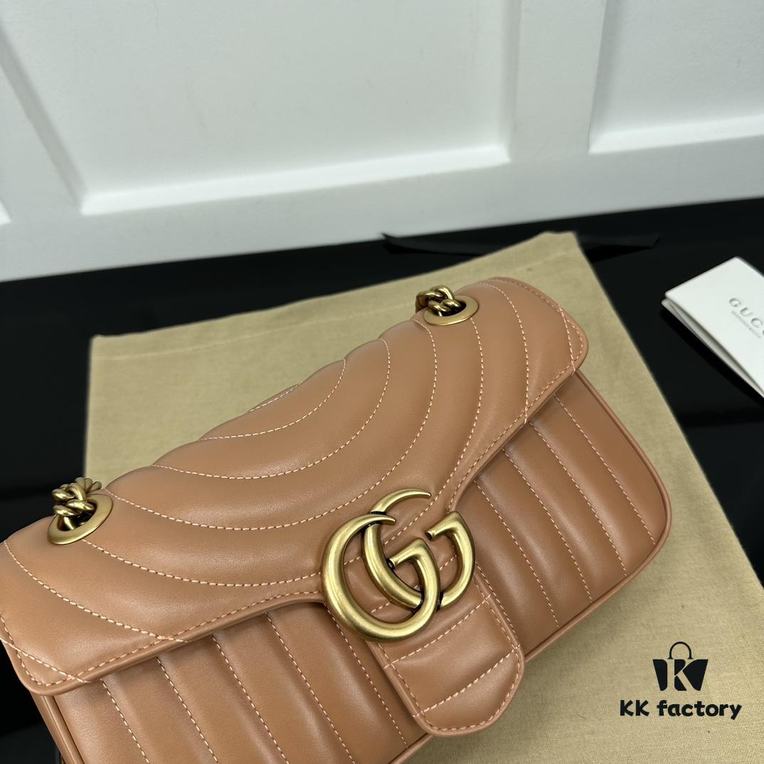 693091686e68136f4d9a9b11 GUCCI Counter Quality, Top Original Single Item, Actual Photos! Model No. 443497 Light Orange, Size: 26cm W x 15cm H x 7cm Side Width, In Stock Ready to Ship