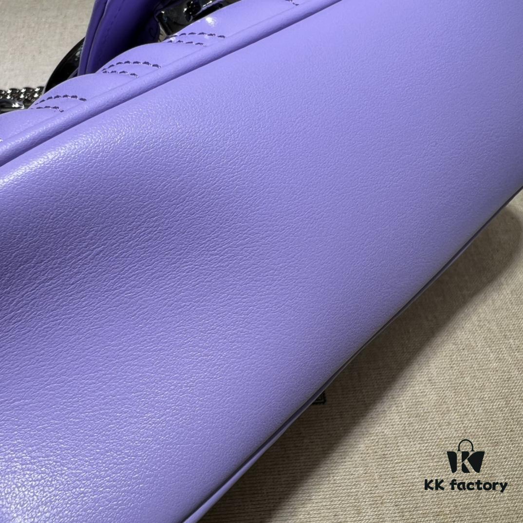 693091736e68136f4d9a9b25 GUCCI Counter Quality, Top Original Single Item, Real Photo! Model No. 443497 Light Purple, Size: 26cm (W) x 15cm (H) x 7cm (Side Width), In Stock