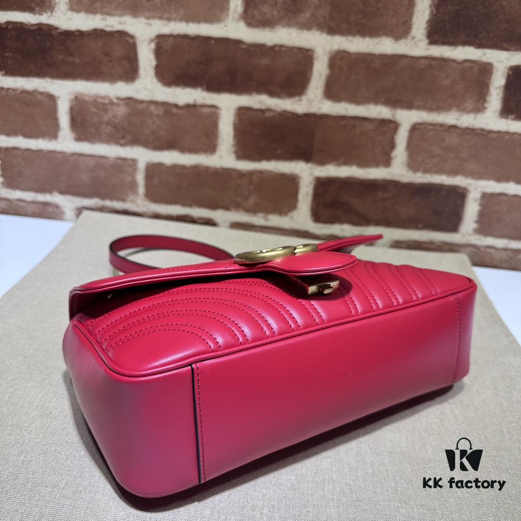 6930917c6e68136f4d9a9b31 GUCCI Latest Bestseller, Counter Quality, Top Original Single Item, Actual Photos, Model Number: 443497 New Red, Size: 26 x 15 x 7 cm
