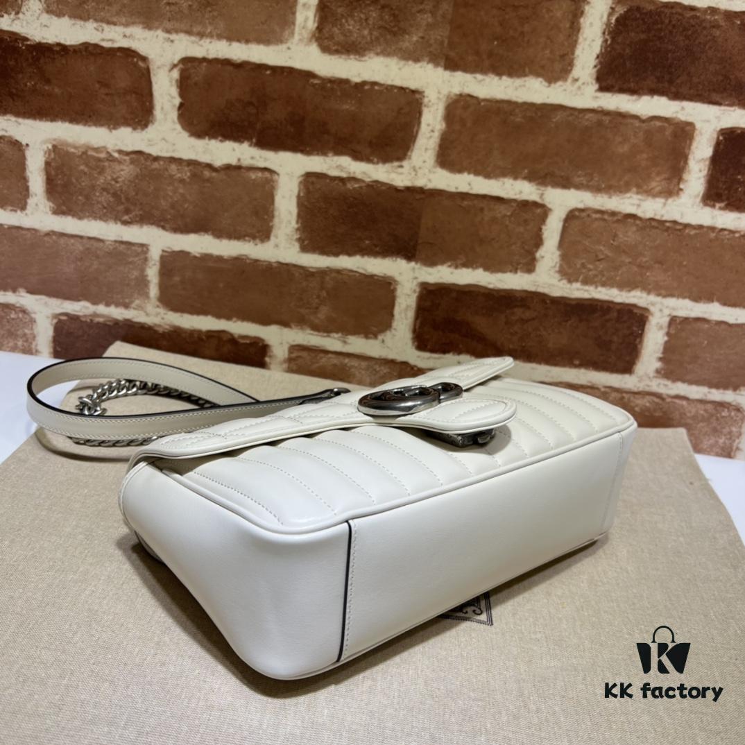 693091836e68136f4d9a9b40 GUCCI New Arrival Cabinet Quality, Top Original Single Item, Actual Photos, Model No. 443497 White Checkered Pattern, Size: W26x15.5x6cm, In Stock Ready to Ship