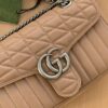 GUCCI New Arrival Cabinet Quality, Top Original Single Item, Real Photo, Model No. 443497 Rose Beige Checkered, Size: W26 x H15.5 x D6cm, In Stock