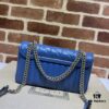 693091956e68136f4d9a9b5e GUCCI New Arrival High-Quality Authentic Stock, Item No. 443497 Blue Leather Check Pattern, Size: W26 x H15.5 x D6cm