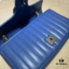 693091986e68136f4d9a9b61 GUCCI New Arrival High-Quality Authentic Stock, Item No. 443497 Blue Leather Check Pattern, Size: W26 x H15.5 x D6cm