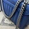 693091986e68136f4d9a9b62 GUCCI New Arrival High-Quality Authentic Stock, Item No. 443497 Blue Leather Check Pattern, Size: W26 x H15.5 x D6cm