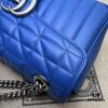693091996e68136f4d9a9b63 GUCCI New Arrival High-Quality Authentic Stock, Item No. 443497 Blue Leather Check Pattern, Size: W26 x H15.5 x D6cm