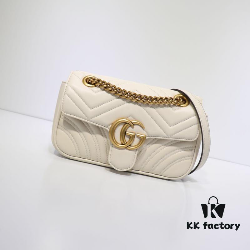 693091a36e68136f4d9a9b72 GUCCI New Arrival Cabinet Quality, Top Original Single Item, Real Photo, Model No. 446744 White, Size W23xH14xD6cm, In Stock