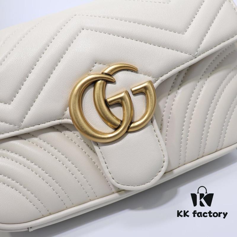 693091a56e68136f4d9a9b79 GUCCI New Arrival Cabinet Quality, Top Original Single Item, Real Photo, Model No. 446744 White, Size W23xH14xD6cm, In Stock