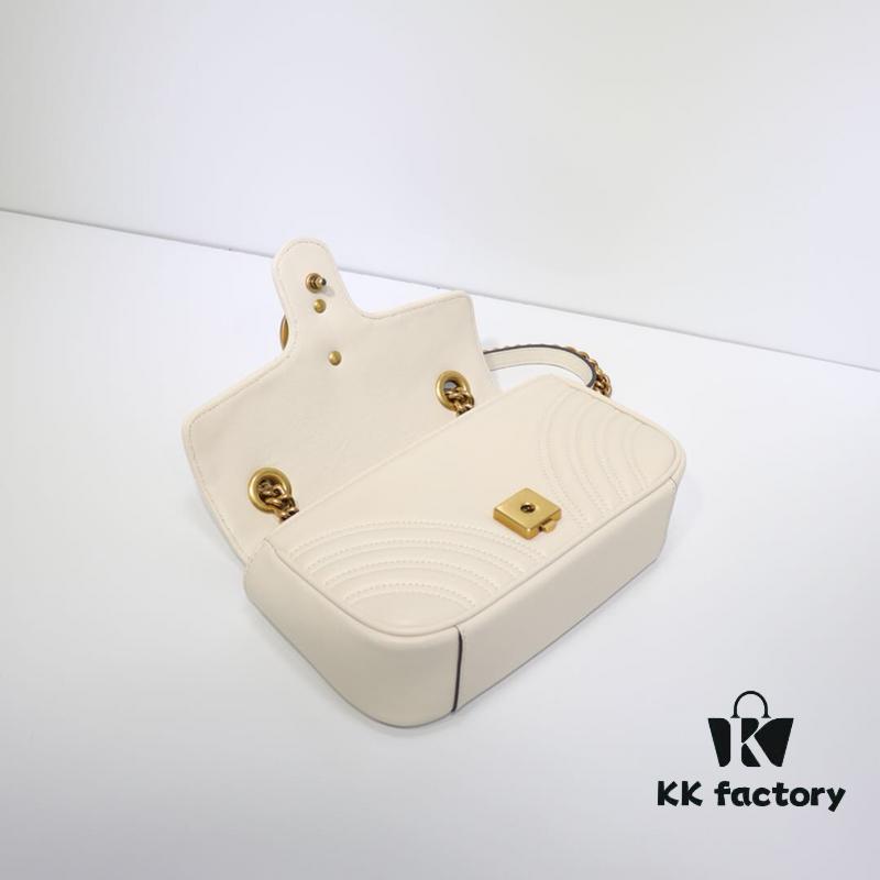 693091a76e68136f4d9a9b7d GUCCI New Arrival Cabinet Quality, Top Original Single Item, Real Photo, Model No. 446744 White, Size W23xH14xD6cm, In Stock