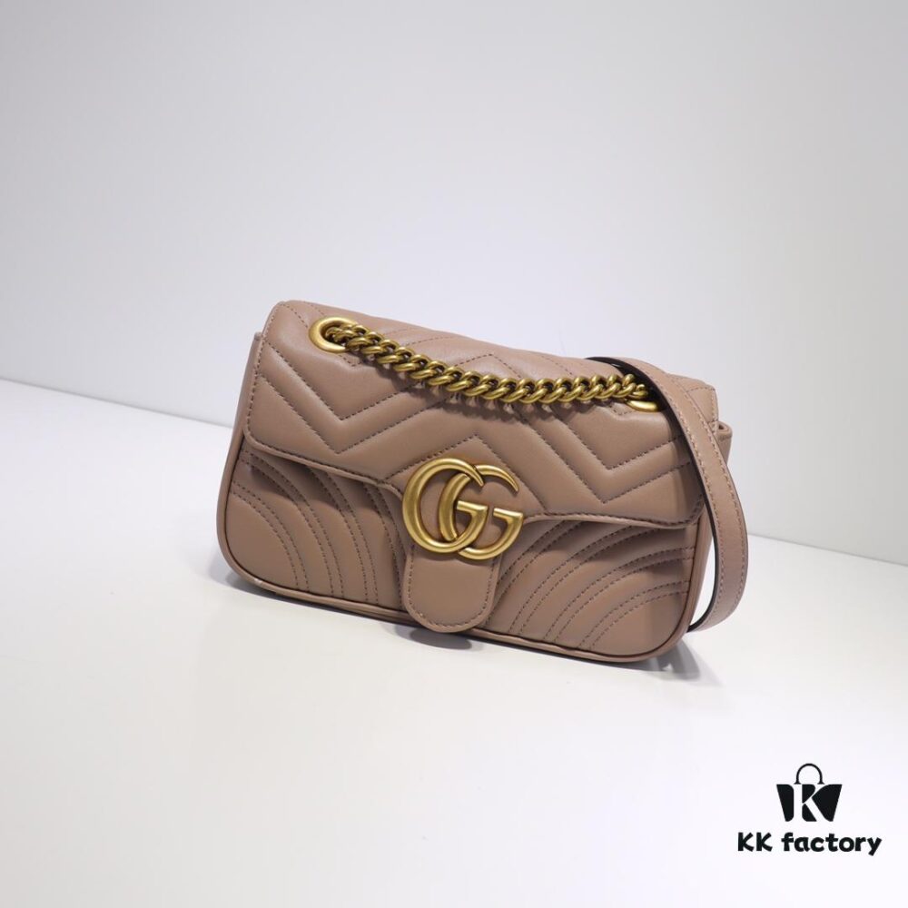 693091ab6e68136f4d9a9b85 GUCCI New Arrival Cabinet Quality, Top Original Single Item, Actual Photos, Model Number 446744 Milk Tea Color, Size W23xH14xD6cm, In Stock